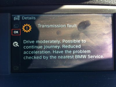 transmission fault bmw