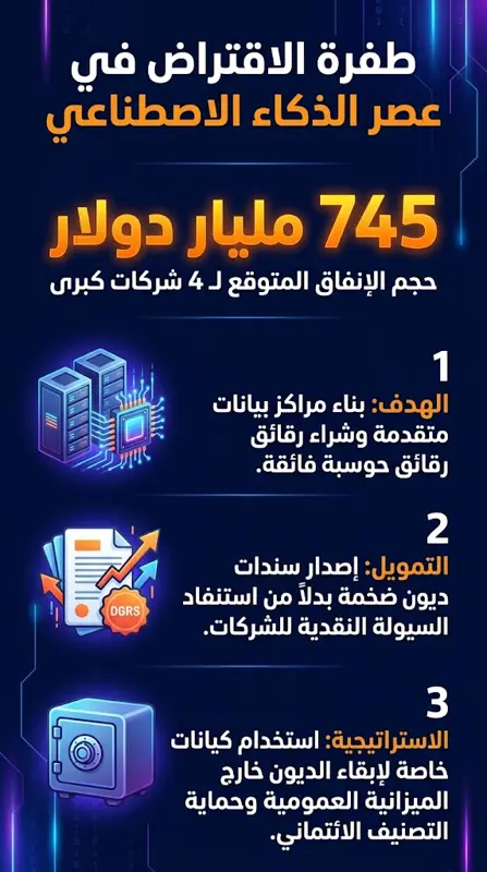 سباق الذكاء الاصطناعي بين شركات التكنولوجيا يشعل طفرة اقتراض